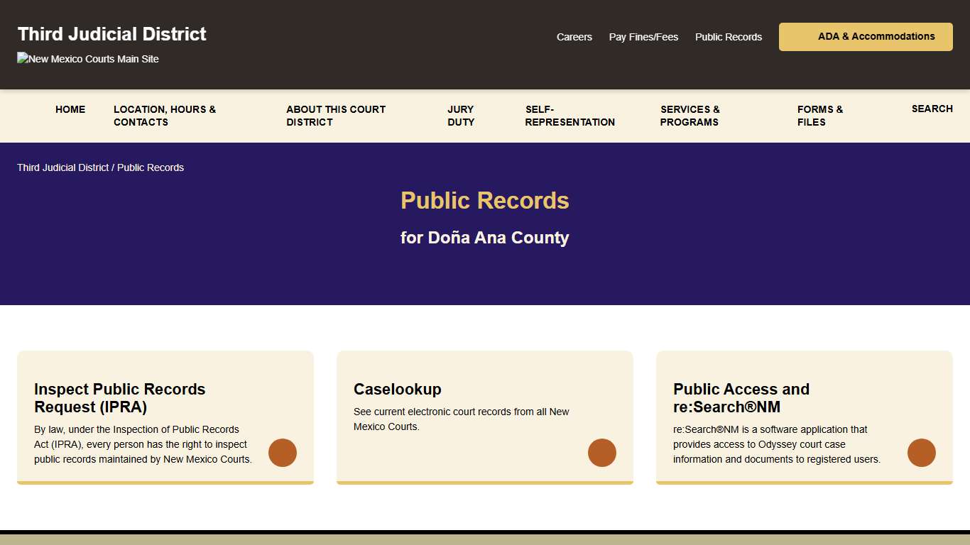 Public Records - Third Judicial District